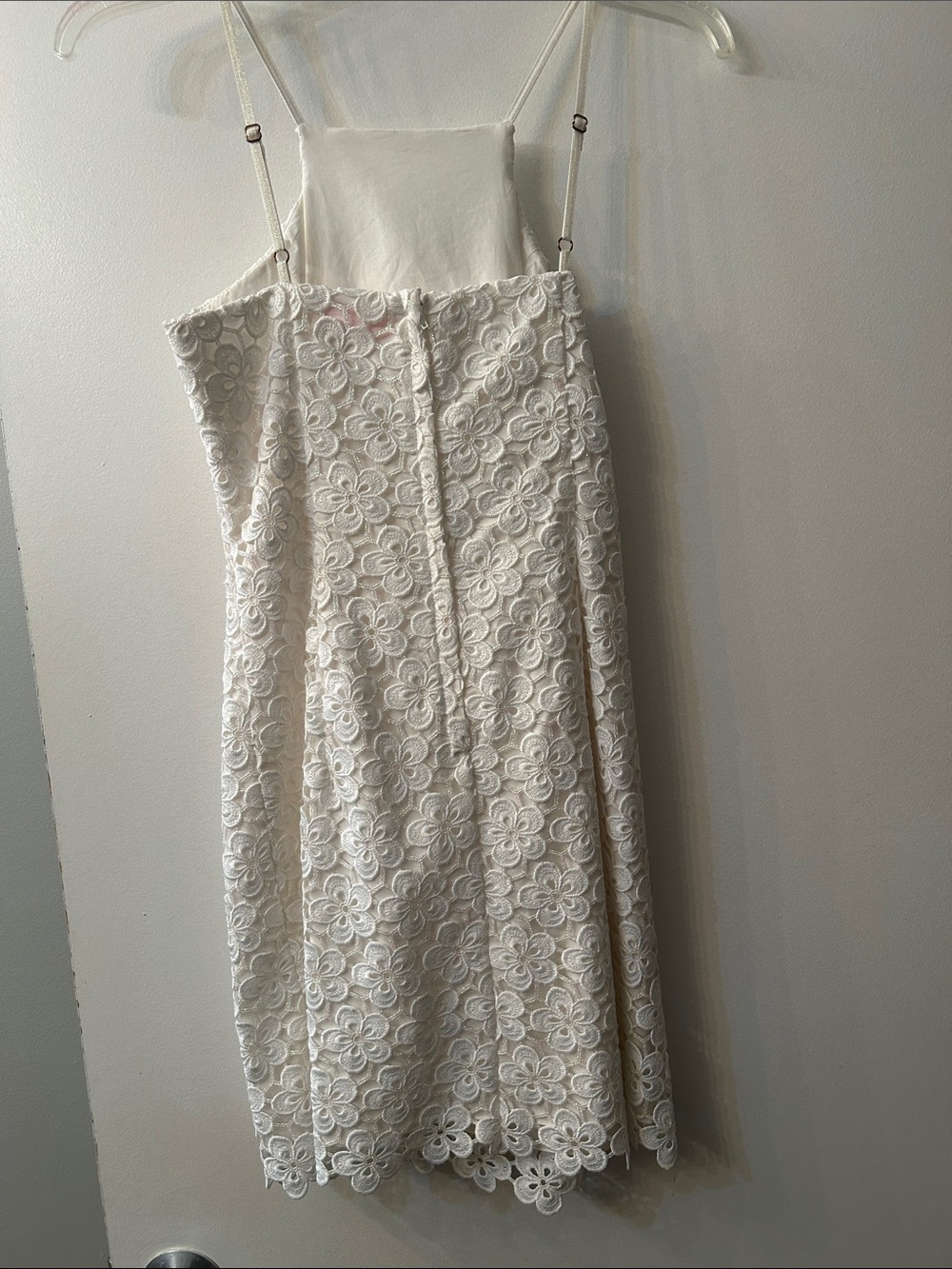 Lilly Pulitzer White Floral Lace Spaghetti Strap Mini Dress - Picture 2 of 3